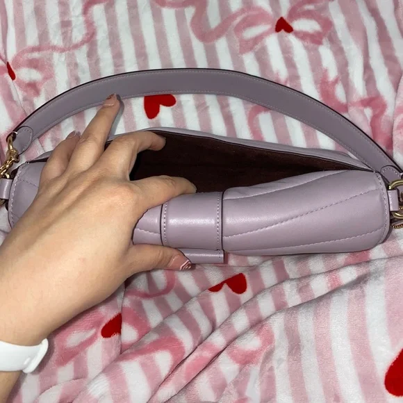 Coach Georgie Quilted Purple Bag - Picture 3 of 8